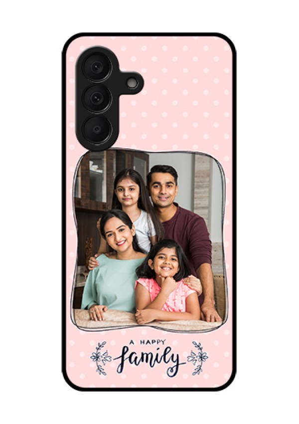 Samsung Galaxy A27 5G Custom Glass Phone Case - Family With Dots Design