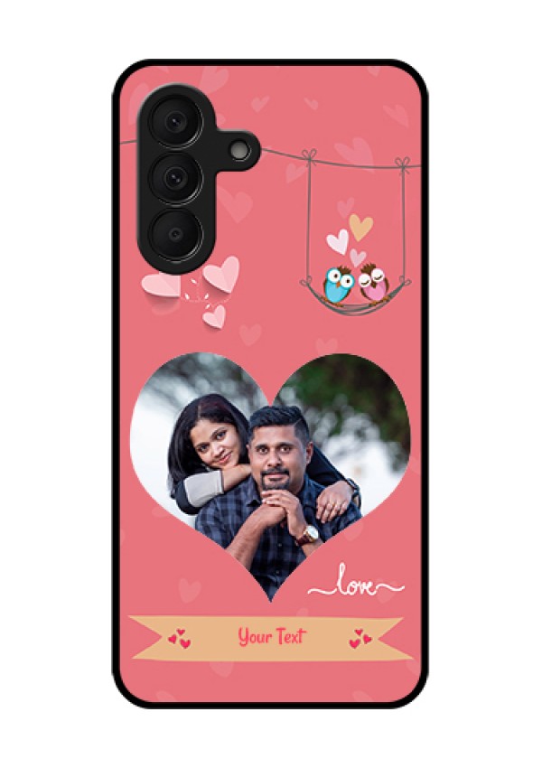 Samsung Galaxy A27 5G Custom Glass Phone Case - Peach Color Love Design