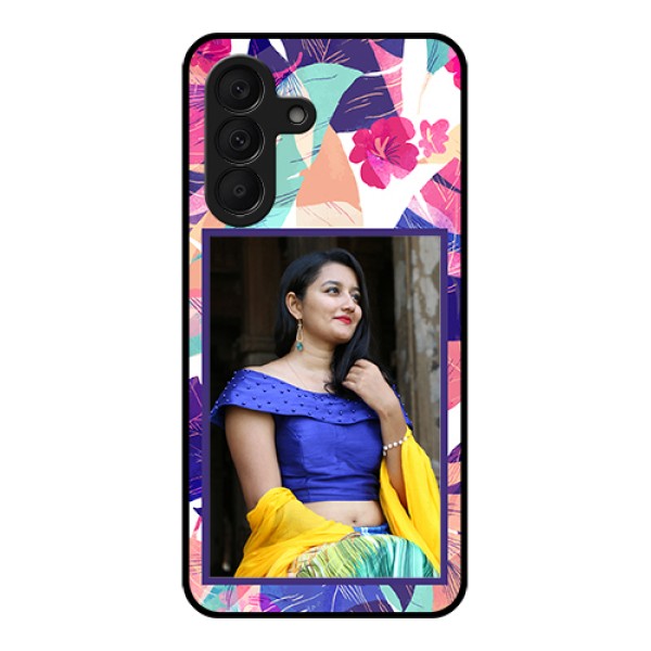 Samsung Galaxy A27 5G Custom Glass Phone Case - Abstract Floral Design Samsung Galaxy A27 5G Custom Glass Phone Case - Abstract Floral Design