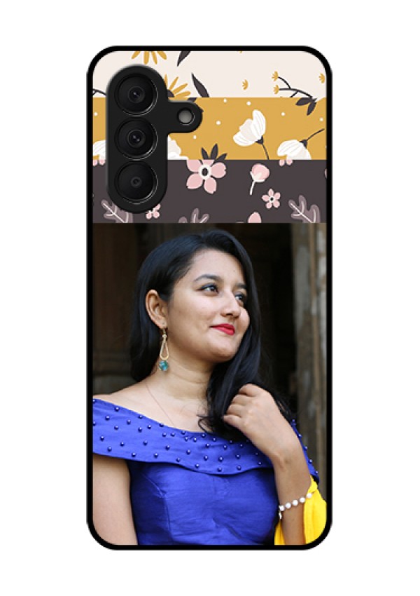 Samsung Galaxy A27 5G Custom Glass Phone Case - Stylish Floral Design