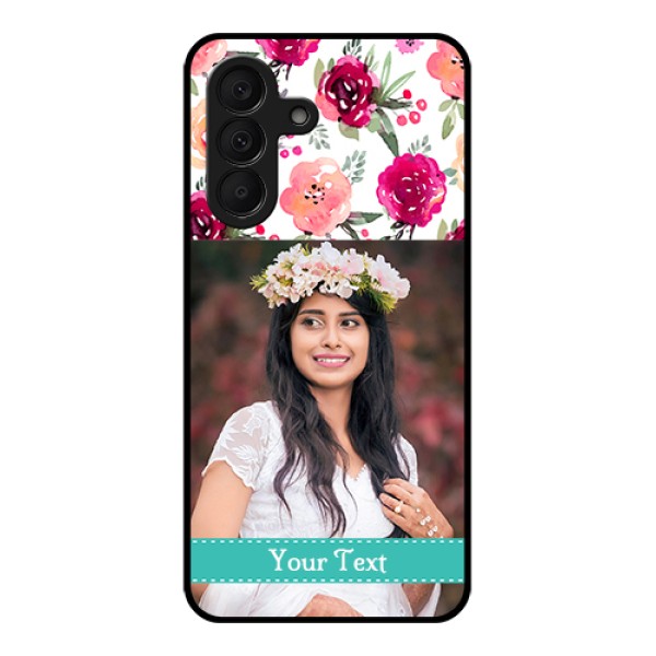 Samsung Galaxy A27 5G Custom Glass Phone Case - Water Colors Floral Design Samsung Galaxy A27 5G Custom Glass Phone Case - Water Colors Floral Design