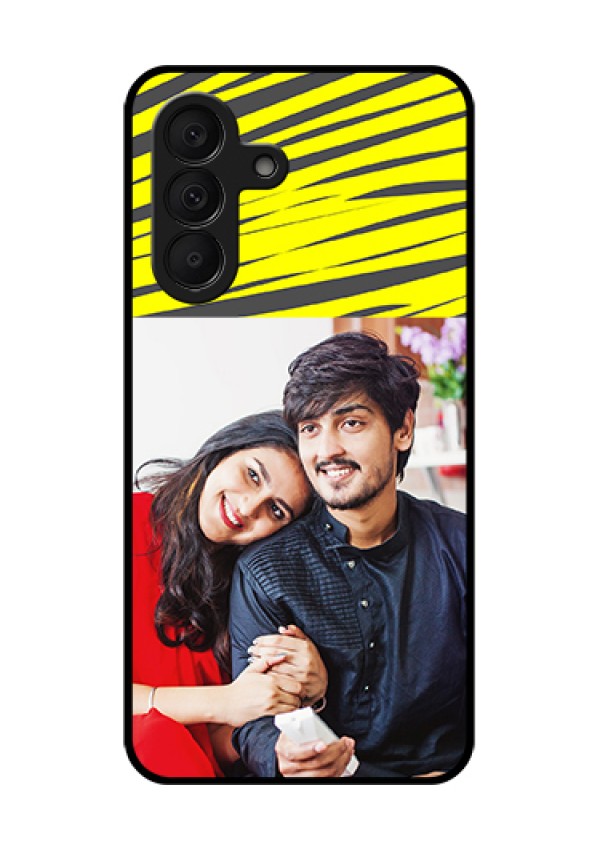Samsung Galaxy A27 5G Custom Glass Phone Case - Yellow Abstract Design