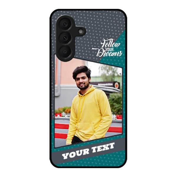 Samsung Galaxy A27 5G Custom Glass Phone Case - Background Pattern Design With Quote Samsung Galaxy A27 5G Custom Glass Phone Case - Background Pattern Design With Quote