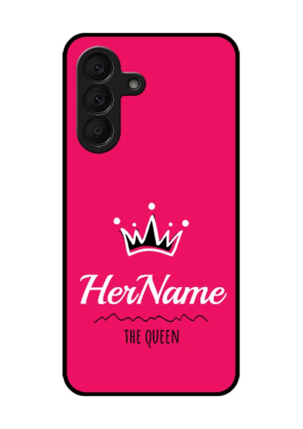 Samsung Galaxy A27 5G Custom Glass Phone Case - Queen With Name Design