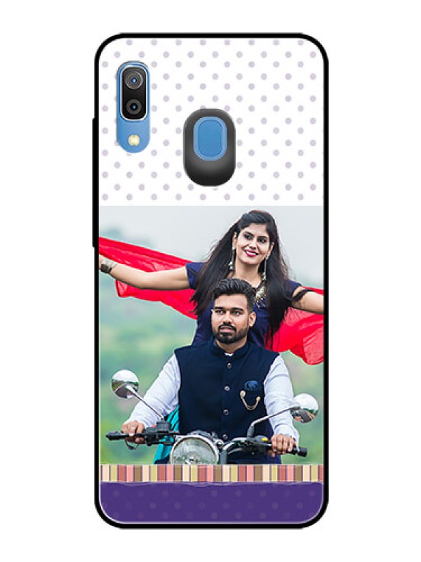 Custom Samsung Galaxy A30 Photo Printing on Glass Case  - Cute Family Design