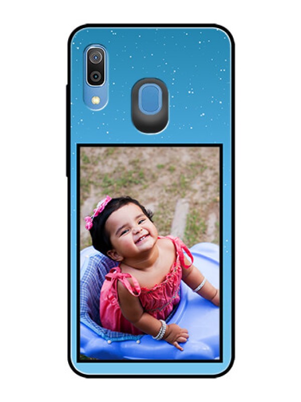 Custom Samsung Galaxy A30 Custom Glass Mobile Case  - Wave Pattern Colorful Design