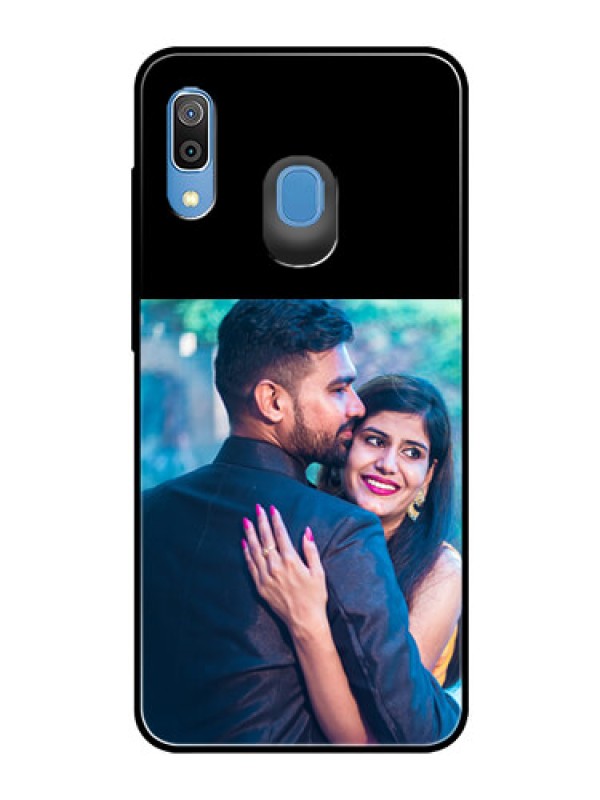 Custom Galaxy A30 Custom Glass Phone Case - Upload Full Picture With Custom Color Design
