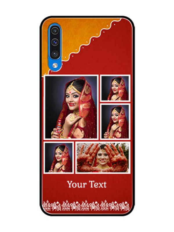 Custom Galaxy A30s Personalized Glass Phone Case  - Wedding Pic Upload Design