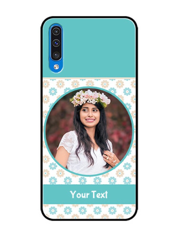 Custom Galaxy A30s Custom Glass Mobile Case  - Beautiful Flowers Design