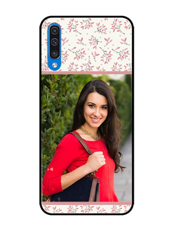 Custom Galaxy A30s Custom Glass Phone Case  - Premium Floral Design