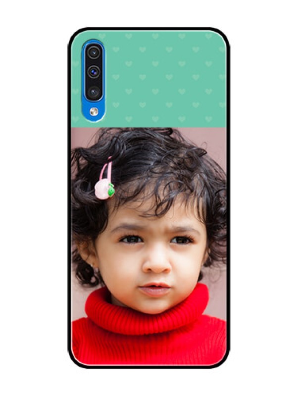 Custom Galaxy A30s Custom Glass Phone Case  - Lovers Picture Design