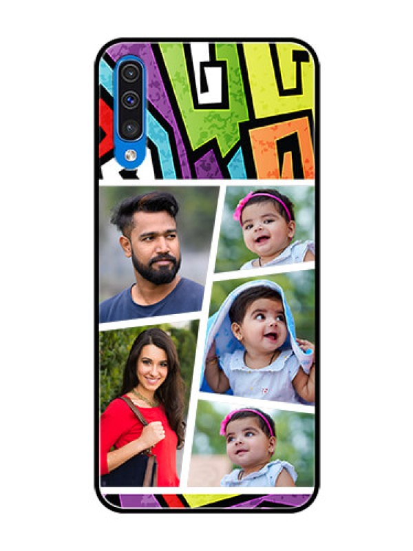 Custom Galaxy A30s Custom Glass Phone Case  - Graffiti pattern Design