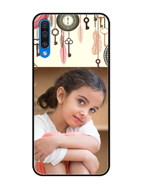 Custom Galaxy A30s Custom Glass Mobile Case  - Boho Style Design