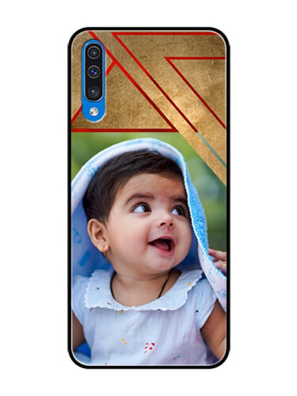 Custom Galaxy A30s Personalized Glass Phone Case  - Gradient Abstract Texture Design