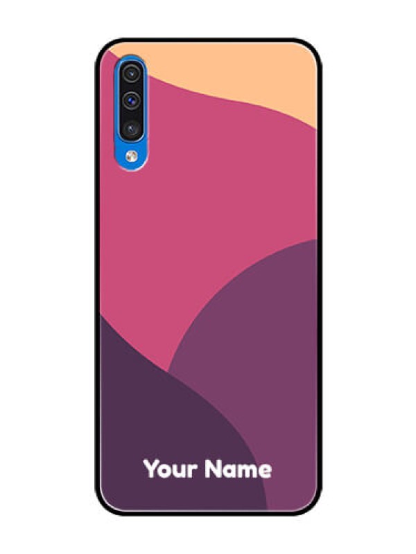 Custom Galaxy A30s Custom Glass Phone Case - Mixed Multi-colour abstract art Design
