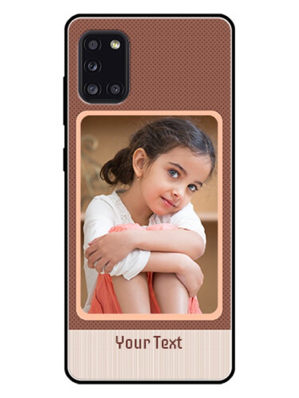 Custom Galaxy A31 Custom Glass Phone Case  - Simple Pic Upload Design