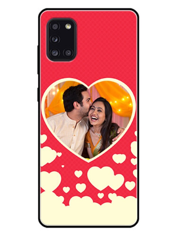 Custom Galaxy A31 Custom Glass Mobile Case  - Love Symbols Phone Cover Design