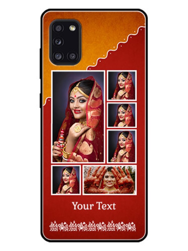 Custom Galaxy A31 Personalized Glass Phone Case  - Wedding Pic Upload Design