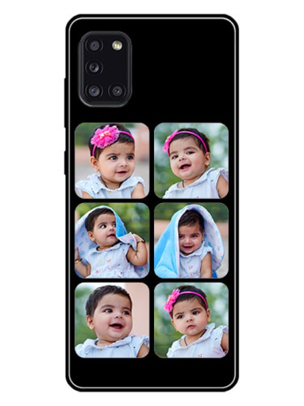 Custom Galaxy A31 Photo Printing on Glass Case  - Multiple Pictures Design