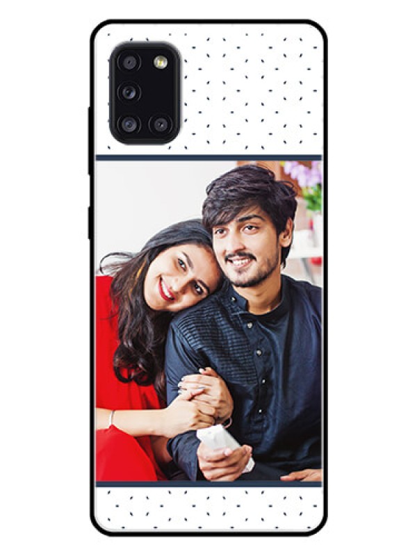 Custom Galaxy A31 Personalized Glass Phone Case  - Premium Dot Design