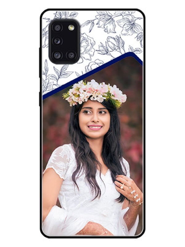Custom Galaxy A31 Personalized Glass Phone Case  - Premium Floral Design