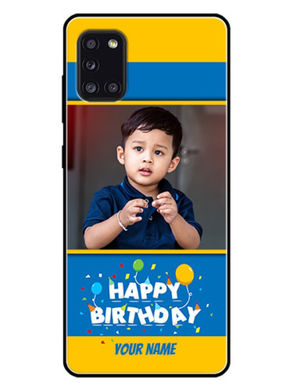 Custom Galaxy A31 Custom Glass Mobile Case  - Birthday Wishes Design