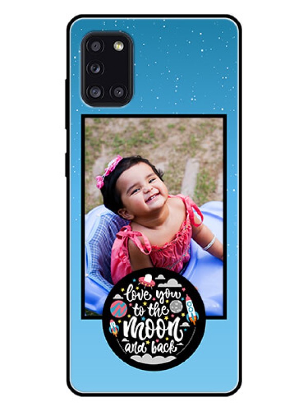 Custom Galaxy A31 Custom Glass Mobile Case  - Wave Pattern Colorful Design