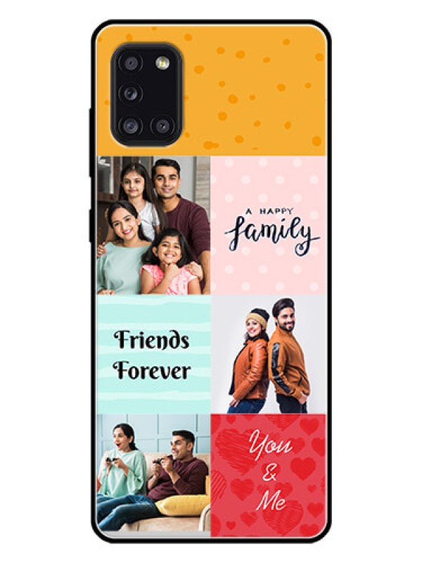 Custom Galaxy A31 Personalized Glass Phone Case  - Images with Quotes Design