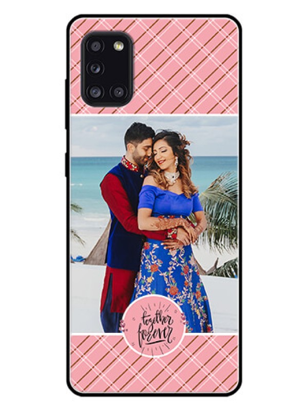 Custom Galaxy A31 Personalized Glass Phone Case  - Together Forever Design
