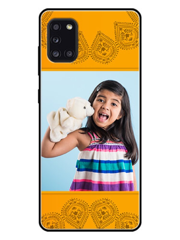 Custom Galaxy A31 Personalized Glass Phone Case  - Photo Wedding Design 