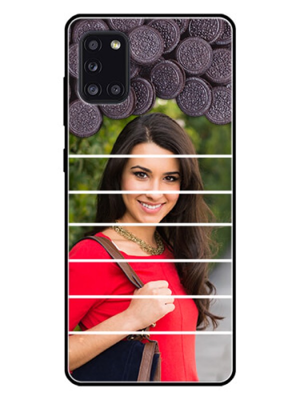 Custom Galaxy A31 Custom Glass Phone Case  - with Oreo Biscuit Design