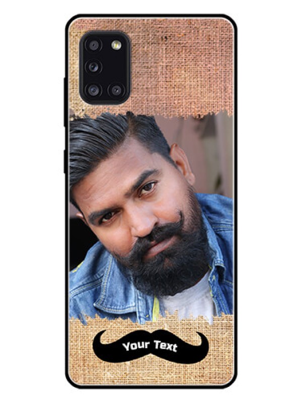 Custom Galaxy A31 Personalized Glass Phone Case  - with Texture Design