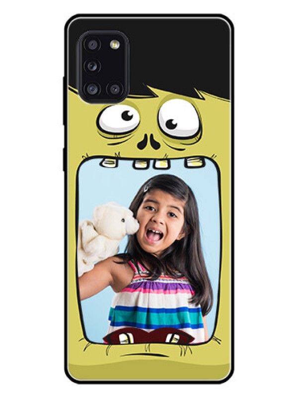 Custom Galaxy A31 Personalized Glass Phone Case  - Cartoon monster back case Design