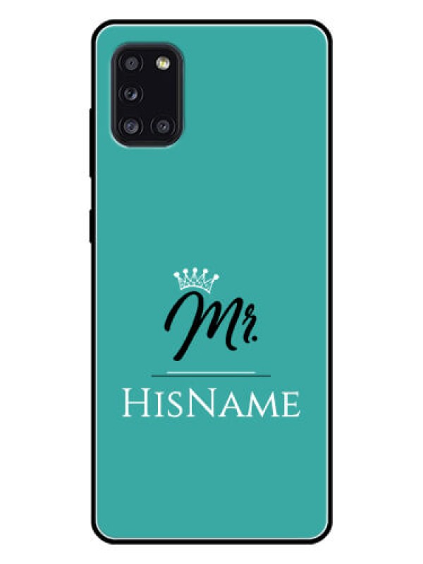 Custom Galaxy A31 Custom Glass Phone Case Mr with Name