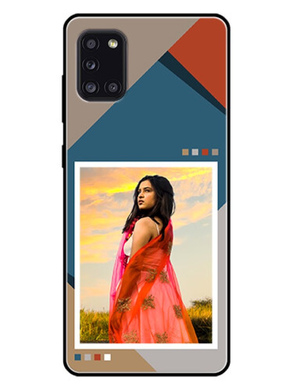 Custom Galaxy A31 Personalized Glass Phone Case - Retro color pallet Design