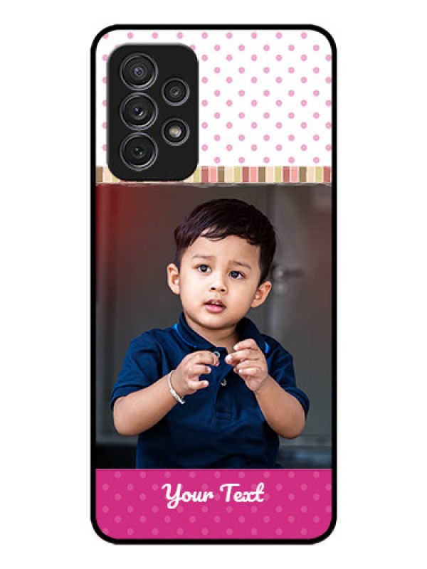 Custom Galaxy A32 Photo Printing on Glass Case - Cute Girls Cover Design