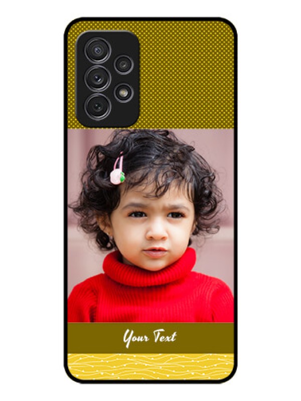 Custom Galaxy A32 Custom Glass Phone Case - Simple Green Color Design