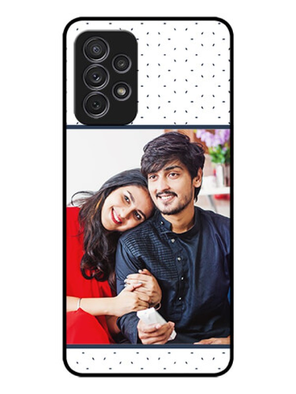 Custom Galaxy A32 Personalized Glass Phone Case - Premium Dot Design