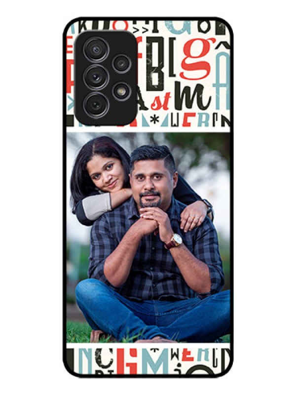 Custom Galaxy A32 Personalized Glass Phone Case - Alphabet Design