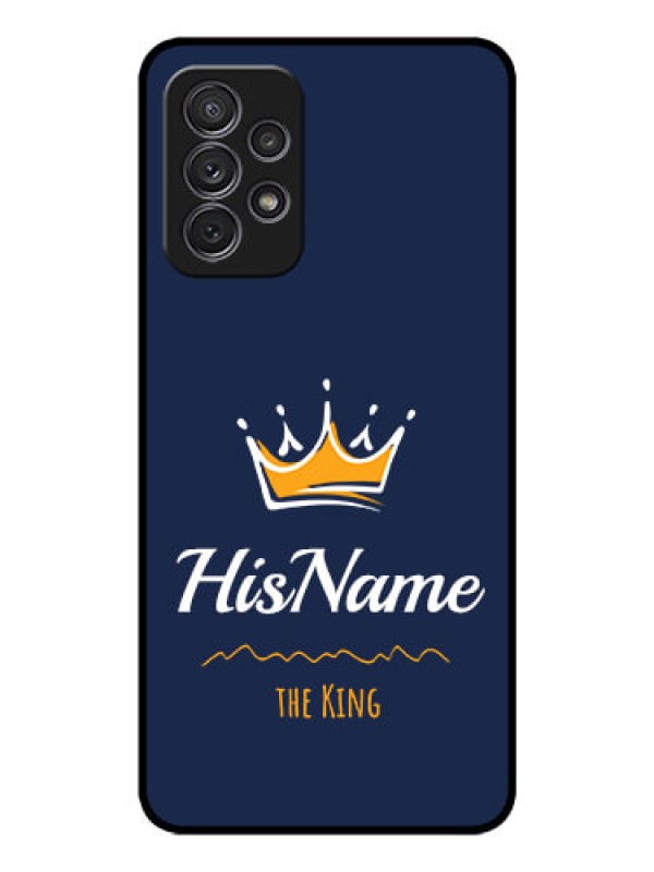 Custom Galaxy A32 Glass Phone Case King with Name
