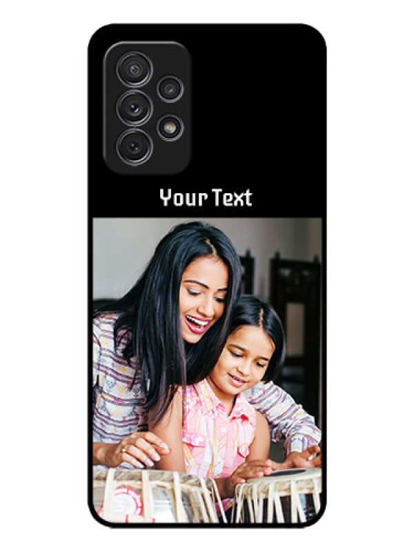 Custom Galaxy A32 Photo with Name on Glass Phone Case