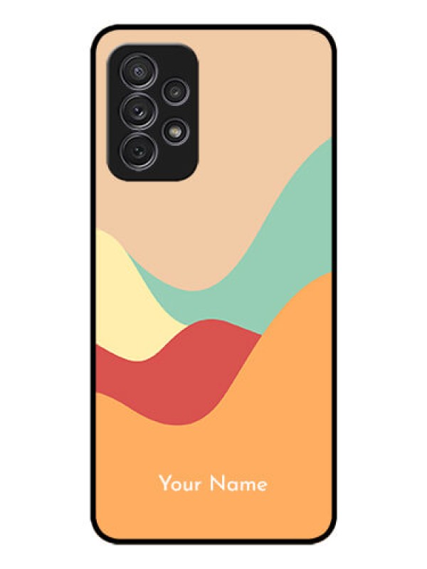 Custom Galaxy A32 Personalized Glass Phone Case - Ocean Waves Multi-colour Design