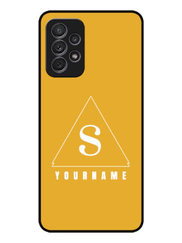 Custom Galaxy A32 Personalized Glass Phone Case - simple triangle Design