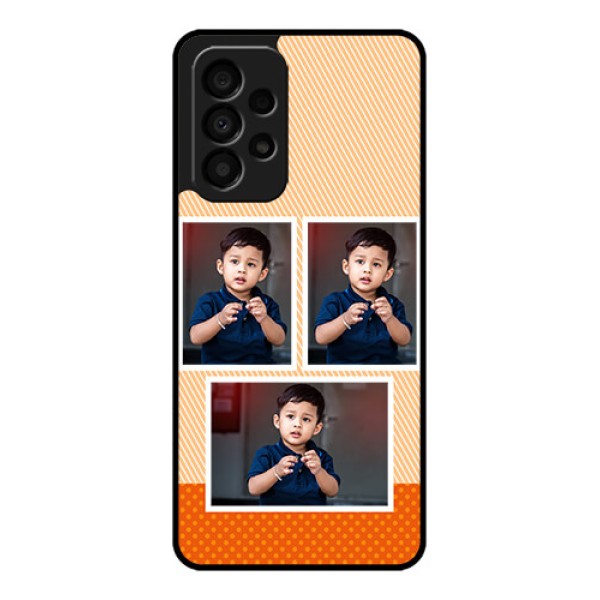 Galaxy A33 5G Photo Printing on Glass Case - Bulk Photos Upload Design