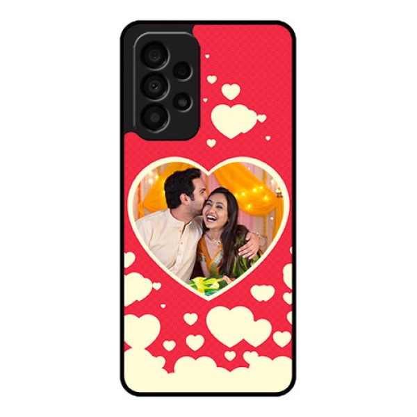 Galaxy A33 5G Custom Glass Mobile Case - Love Symbols Phone Cover Design