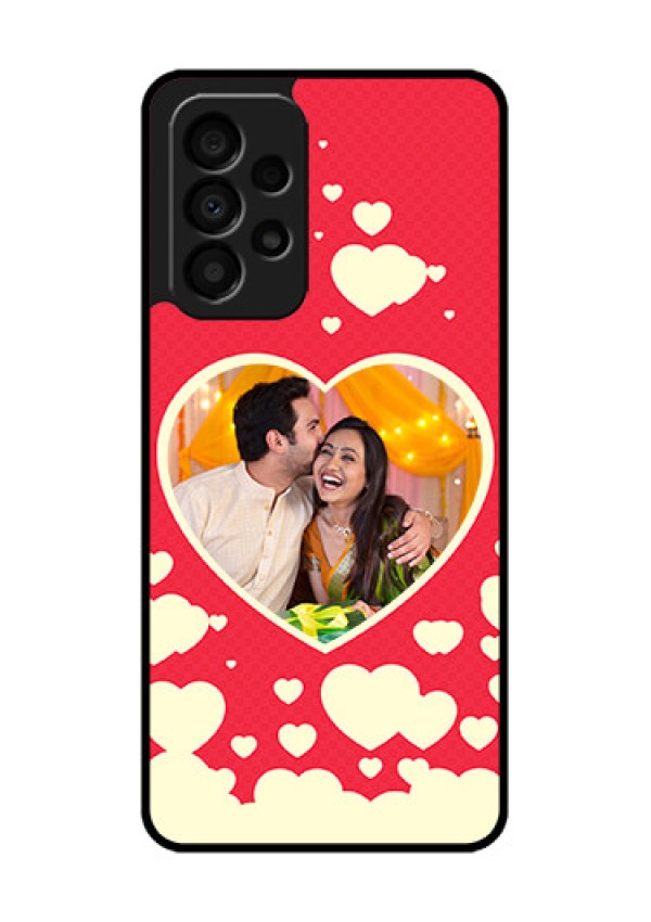 Galaxy A33 5G Custom Glass Mobile Case - Love Symbols Phone Cover Design