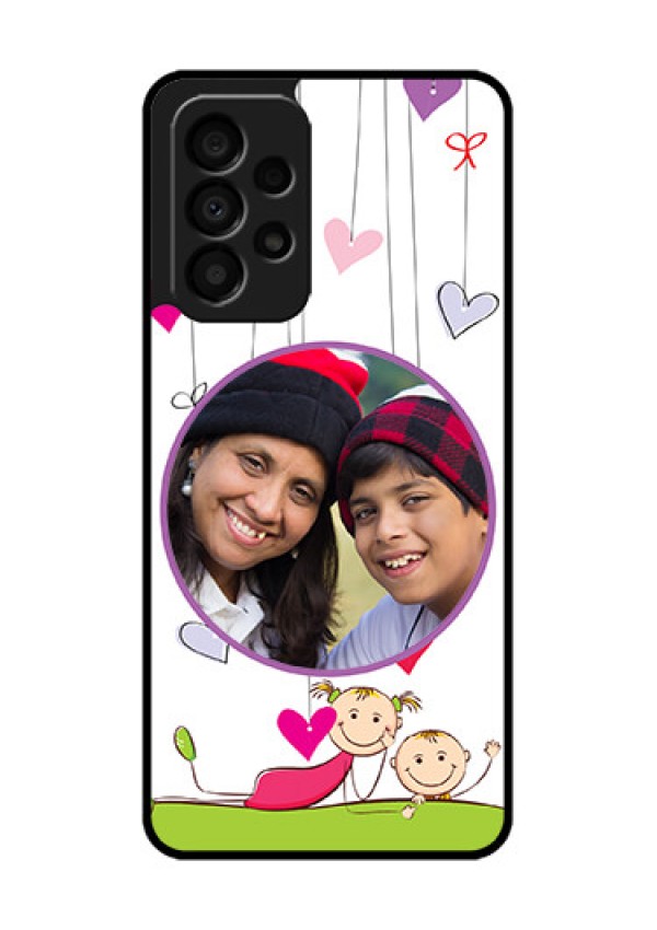 Galaxy A33 5G Photo Printing on Glass Case - Cute Kids Phone Case Design