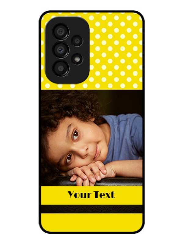 Custom Galaxy A33 5G Custom Glass Phone Case - Bright Yellow Case Design