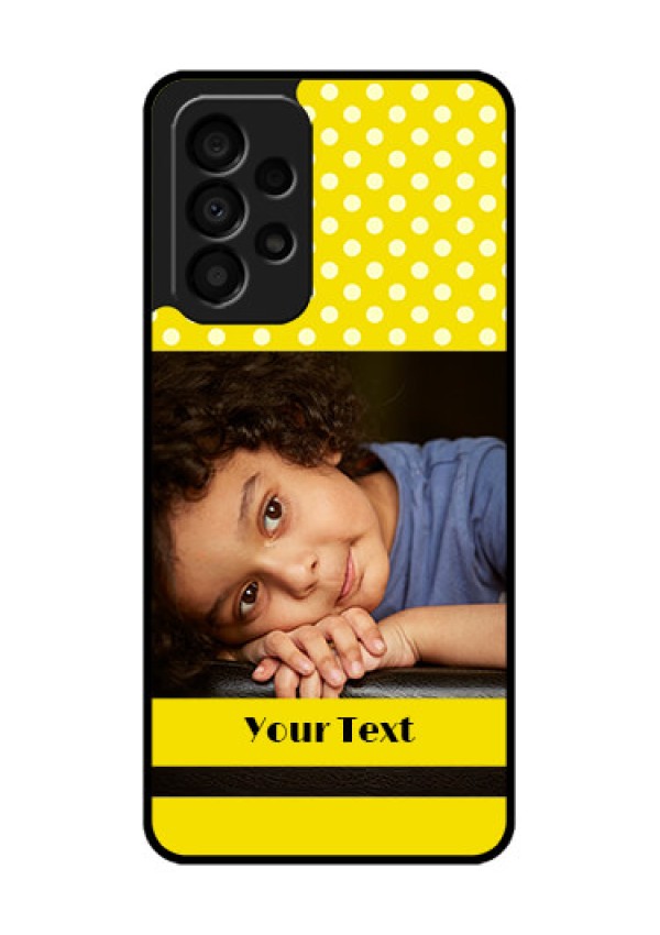 Galaxy A33 5G Custom Glass Phone Case - Bright Yellow Case Design