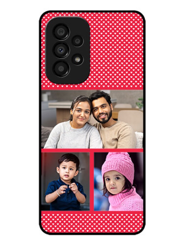 Custom Galaxy A33 5G Personalized Glass Phone Case - Bulk Pic Upload Design